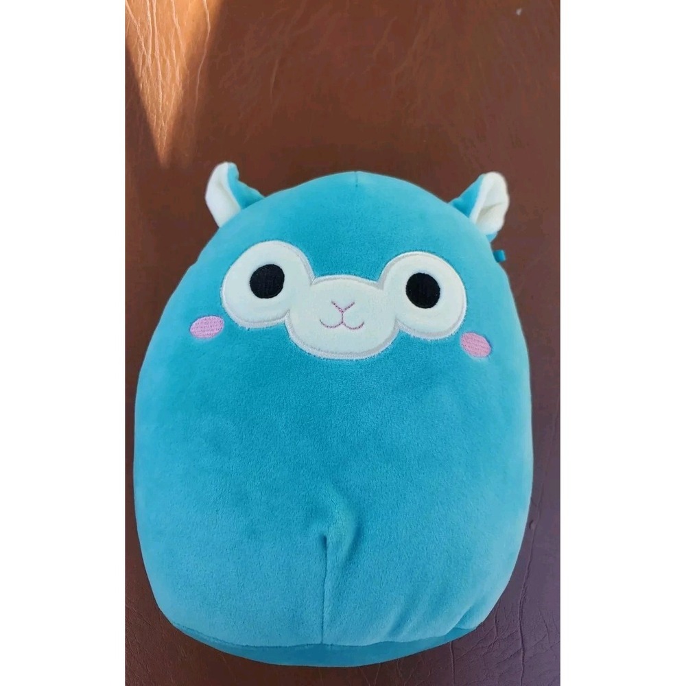 EUC Squishmallow‎ Tim the Llama/Alpaca 9" Kellytoy Plush Soft Teal/Blue 2018